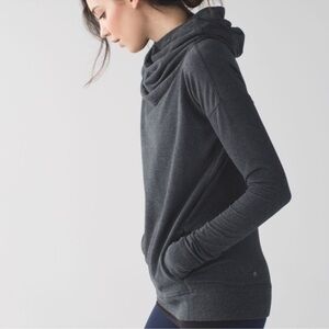 lululemon athletica Dark Charcoal Gray Cowl Neck Hoodie